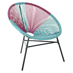 Beliani Chaise de jardin ACAPULCO Turquoise