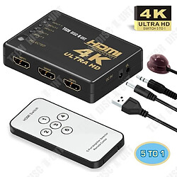 Acheter Tech Discount Cable HDMI switch 4k 1080P 5ports sélecteur répartiteur cummutateur splliter automatique adaptateur télécommande vidéo support perfo