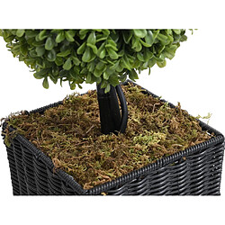 Vente-Unique Plante artificiel buis 3 boules avec pot - H. 90 x D. 18 cm -PILANA pas cher