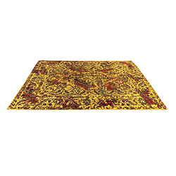 Vidal Tapis de laine 189x138 jaune Vintage Royal