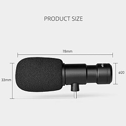 Avis Universal Microphone de caméra stéréo externe microphone d'entrevue pour téléphone portable de journaliste caméra vidéo