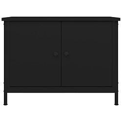 Acheter vidaXL Meuble TV avec portes noir 60x35x45 cm bois d'ingénierie