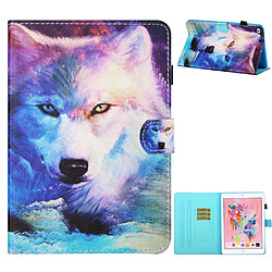 Etui en PU impression de motifs universelle Loup pour votre Apple iPad Air 2/iPad Air (2013)/iPad 9.7 pouces (2017)/iPad 9.7 pouces (2018)