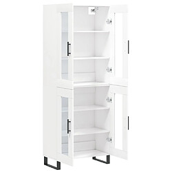 Avis vidaXL Buffet haut Blanc 69,5x34x180 cm Bois d'ingénierie