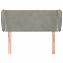 Avis Maison Chic Tête de lit moderne avec oreilles pour chambre - Décoration de lit Gris clair 93x23x78/88 cm Velours -MN40702