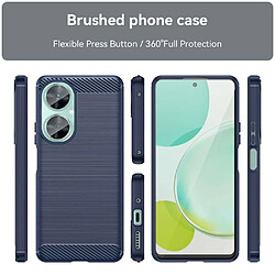 Htdmobiles Coque pour Huawei Nova 11i - housse etui silicone gel carbone + verre trempe - BLEU FONCE