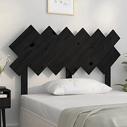 vidaXL Tête de lit Noir 122,5x3x80,5 cm Bois massif de pin