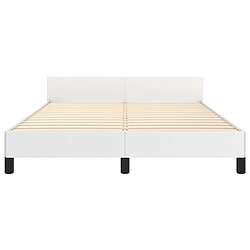 Acheter vidaXL Cadre de lit avec tête de lit sans matelas blanc 140x200 cm