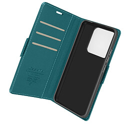 CaseMe Étui pour Xiaomi 14 Portefeuille Anti-RFID Clapet Support Horizontal Bleu Canard