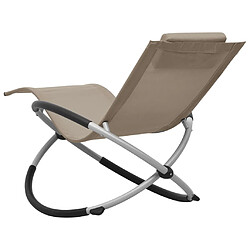 Acheter Helloshop26 Transat chaise longue bain de soleil lit de jardin terrasse meuble d'extérieur pour enfants acier taupe 02_0012914