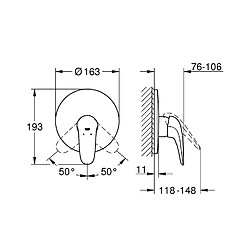 GROHE Façade pour Mitigeur Douche Eurostyle 29098003 (Import Allemagne)