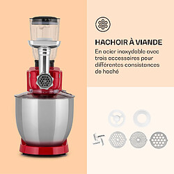 Robot de cuisine multifonction - Klarstein Renata Rossa - 3-en-1 - 2000 W - Blender - sans BPA - Rouge pas cher