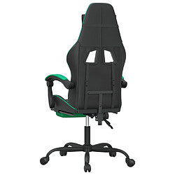 Acheter vidaXL Chaise de jeu avec repose-pied Noir et vert Similicuir