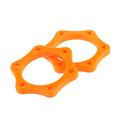 2x Hexagon Microphone Automne Shock Protection Anti Slip Roulement Bague Orange