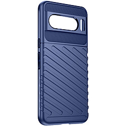 Avizar Coque souple pour Google Pixel 8 Pro, Design strié, série Thunder Bleu