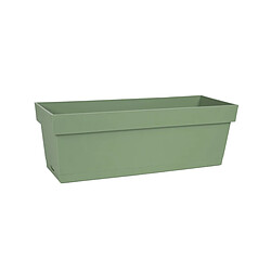 Jardinière Toscane + plateau clipsé 50 x 18 x 16,7 cm - Vert laurier - Eda