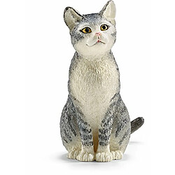 Schleich- Figurine Chat Assis Farm World, 13771, Multicolore