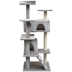 Arbre à chat avec griffoirs,niche pour chat en sisal 125 cm Gris -MN65224