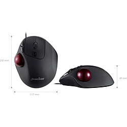 PERIXX Trackball filaire USB Ergonomique PERIMICE-517