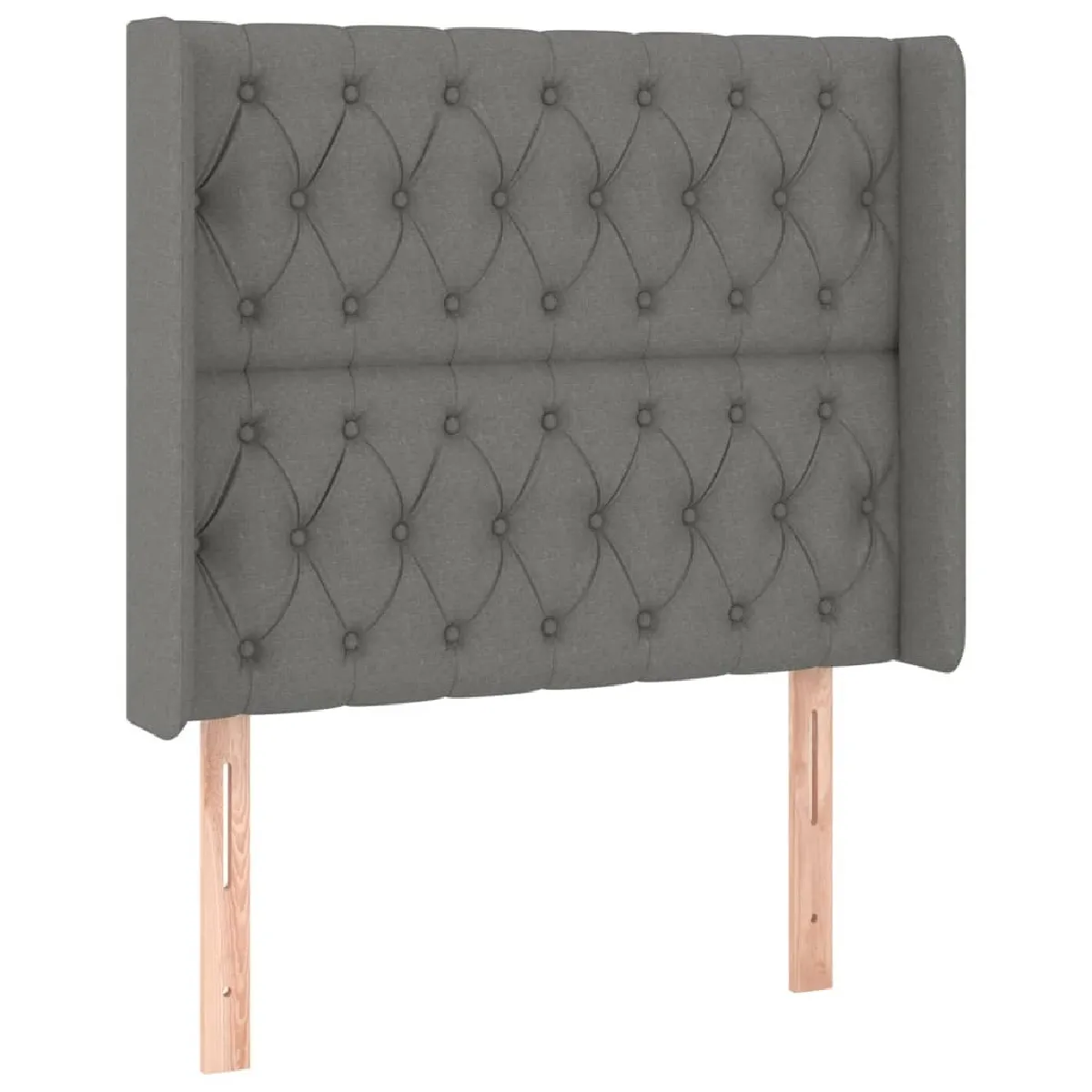 Avis Maison Chic Tête de lit scandinave à LED,meuble de chambre Gris foncé 93x16x118/128 cm Tissu -MN68539