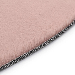 vidaXL Tapis 80 cm Fausse fourrure de lapin Vieux rose