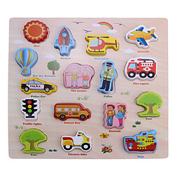 puzzle éducatif en bois pour enfants puzzle jouet éducatif - chiffres et trafic