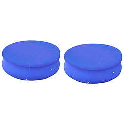 vidaXL Couvertures de piscines rondes hors sol de 450-457 cm 2 pcs