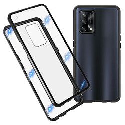 Coque en métal absorption magnétique, noir pour votre Oppo A74 4G/F19