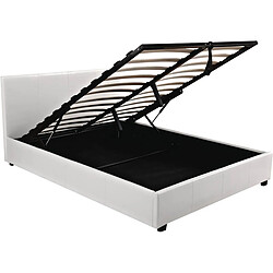 Habitat Et Jardin Lit double avec coffre Carla - 140 x 190 cm - Blanc