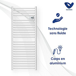 Chauffage sèche-serviette inertie sèche 750W - blanc - Voltman