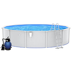 vidaXL Piscine avec pompe filtrante à sable et échelle 550x120 cm