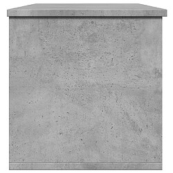 Acheter vidaXL Boîte de rangement gris béton 102x35x35 cm bois d'ingénierie