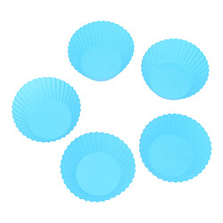 Silicone Muffin Cup Rond 7cm Cake Cup Petit Moule À Cake Bleu Ciel pas cher