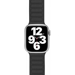 Bracelet Cuir compatible avec Apple Watch 38-40-41mm Noir/Marron Bigben