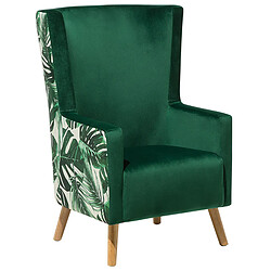 Beliani Fauteuil ONEIDA Velours Vert foncé