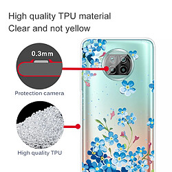 Coque en TPU à motifs clair souple fleur bleue pour votre Xiaomi Mi 10T Lite 5G