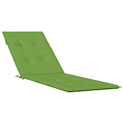 vidaXL Coussin de chaise longue vert mélangé (75+105)x50x3 cm tissu