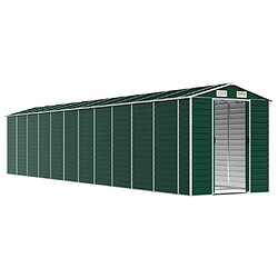 Helloshop26 Abri de jardin cabane cabanon maison de stockage remise extérieur hangar outils robuste 191 x 980 x 198 cm acier galvanisé vert 02_0022357