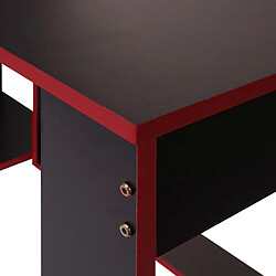 Acheter Mendler Bureau HWC-J26, bureau informatique table de bureau, 120x60x76cm ~ noir-rouge