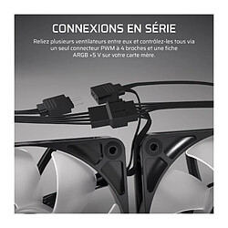 Acheter Ventilateur ARGB 120mm - CORSAIR - RS120 - Blanc - Refroidissement performant et effets lumineux ARGB