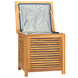 Acheter vidaXL Boîte de rangement de jardin et sac 60x50x58cm bois massif teck