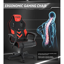 Acheter Chaise Gaming - Chaise de jeu, chaises de jeu vidéo Rattantree, chaises d'ordinateur, chaise ergonomique à hauteur réglable, chaise de course, chaise en cuir, chaise de jeu PC, rouge