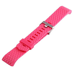 Wewoo Bracelet Magenta pour Montre Fitbit Charger 2 Diamant Texture TPU, Longueur: 23cm