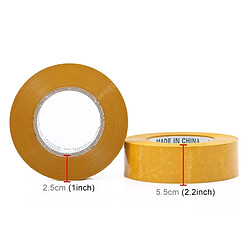 Wewoo 7 PCS 55mm Largeur 25mm Épaisseur Paquet Scellant D'emballage Rouleau De Bande Autocollant Jaune pas cher