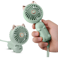 Mini ventilateur portable avec batterie rechargeable et ventilateur électrique personnel extérieur à 3 vitesses, petit et mignon pour femmes/enfants, ventilateur pliable pour chambre à coucher