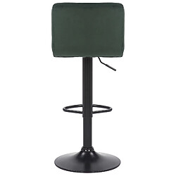 Acheter Decoshop26 Lot de 2 tabourets de bar en velours vert coutures décoratives piètement métal noir 10_0004145