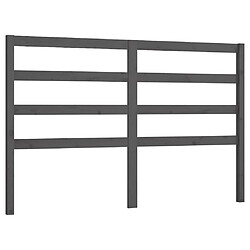 Maison Chic Tête de lit scandinave pour lit adulte,Meuble de chambre Gris 146x4x100 cm Bois massif de pin -MN91207