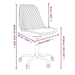 vidaXL Chaises pivotantes à manger lot de 2 Gris foncé Tissu pas cher