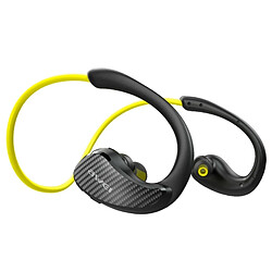 Wewoo Casque Bluetooth Sport jaune pour iPhone, Samsung, Huawei, Xiaomi, HTC et Autres Smartphones Étanche CSR4.1 Écouteurs Stéréo Sans Fil Avec Fonction NFC,