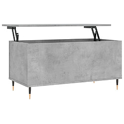 vidaXL Table basse Gris béton 90x44,5x45 cm Bois d'ingénierie